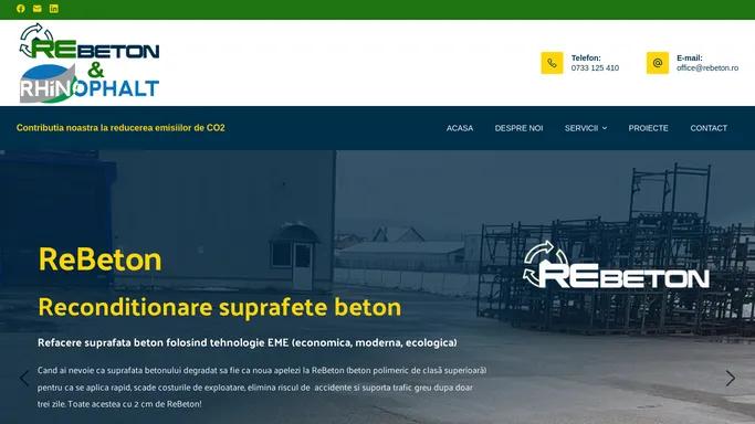 Rebeton - Reconditionare suprafete beton - ReBeton - Reconditionarea suprafetei degradate a betonului
