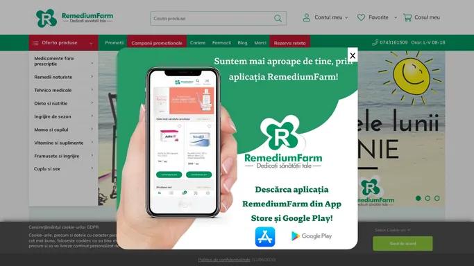 Farmacie online si lant de farmacii din Cluj-Napoca - Remediumfarm