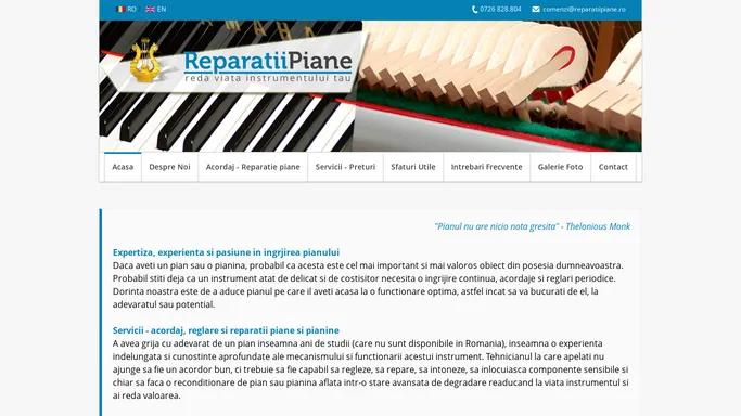 Reparatii piane - Acordaj pian, pianina | Reconditionare pian