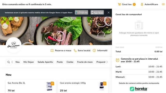Restaurant Doi Castani - Comanda online si livrare in siguranta