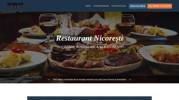 Restaurant Nicoresti - Livrare mancare - Bucuresti - Comanda Online