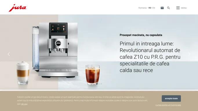 Automate JURA pentru cafea – specialitati: Latte Macchiato, Cappuccino, Espresso si Cafea - Romania