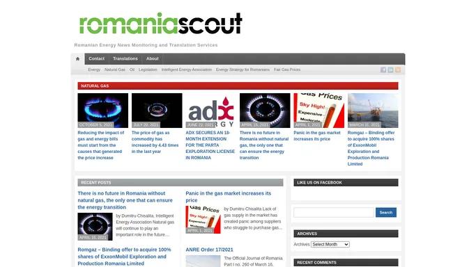 Romaniascout – Romanian Energy News - Romanian Energy News Monitoring and Translation Services