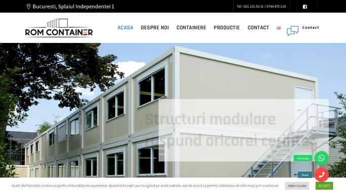 ROM CONTAINER - dedicat in intregime constructiilor modulare