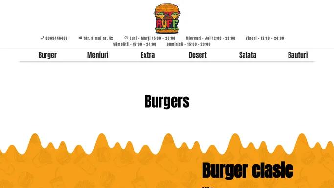 Burgeri Sibiu - Ruff Burger Sibiu | Comanda Burgeri | Hamburger Sibiu