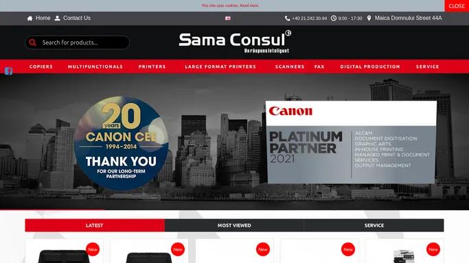 Sama Consul–Copiatoare, MF, LFP, DIMS, Ink&Toner, Media, Service Canon