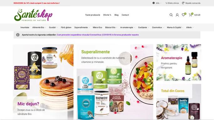 Sante Shop - Peste 1000 produse naturiste & alimente organice