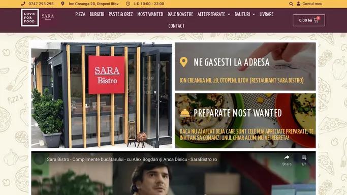 Restaurant Sara Bistro Otopeni - Livrare mancare acasa