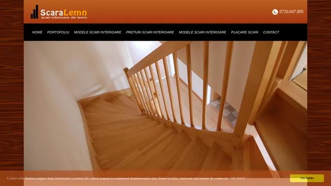 Scari Interioare din Lemn - Modele scari interioare, placare scari lemn