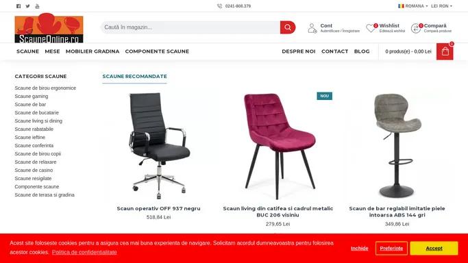 Magazin de scaune la preturi avantajoase | Scauneonline.ro