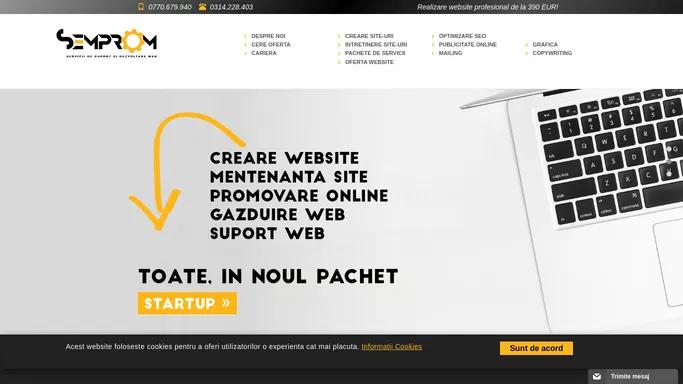Creare Site, Intretinere si Promovare, Suport Web - SEMPROM