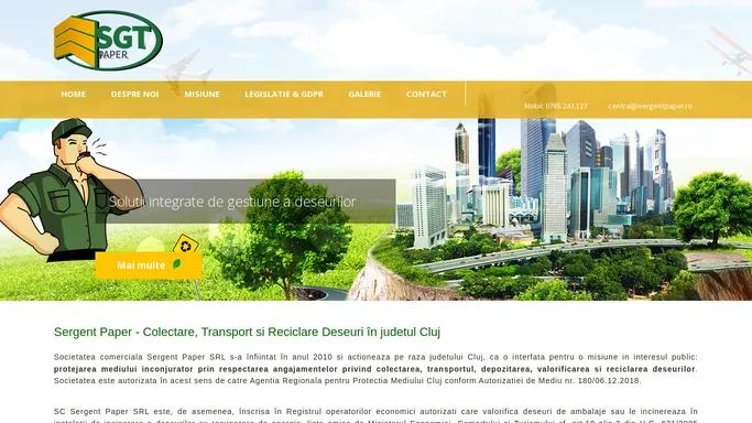 Firma Reciclare Deseuri Cluj - Sergent Paper