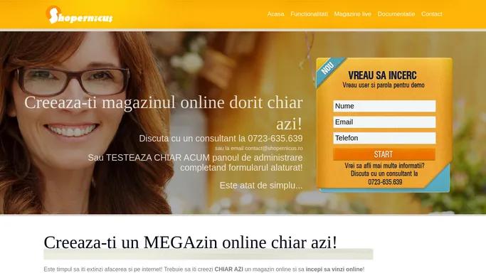 Magazine online,creare magazin virtual - Shopernicus.ro - platforma romaneasca de eCommerce