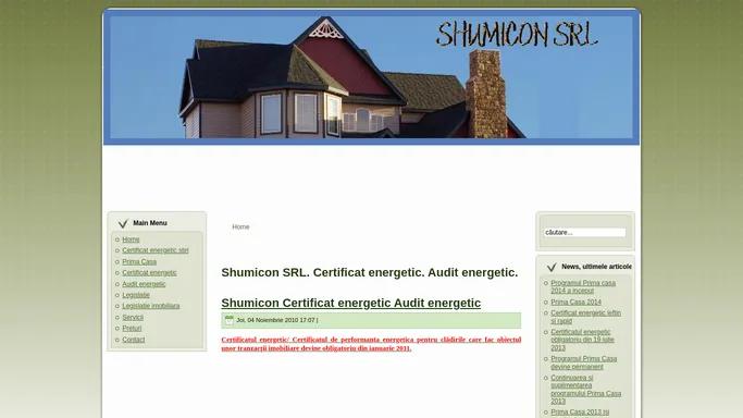 Shumicon Certificat energetic Audit energetic