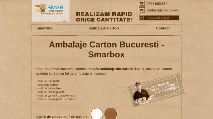 Ambalaje Carton Bucuresti | Cutii de carton | Cutii de transport | Ambalaje Carton Smarbox