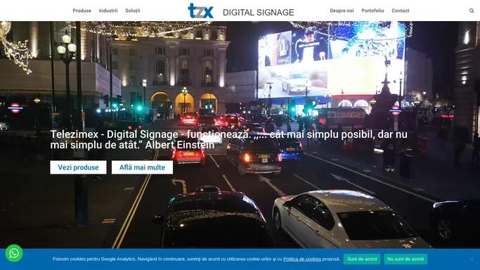 Telezimex - Smartsignage - solutia completa de Digital Signage