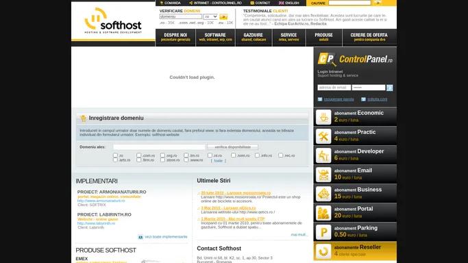 softhost.ro - dezvoltator software, solutii software si solutii gazduire web - software development, webhosting, web applications