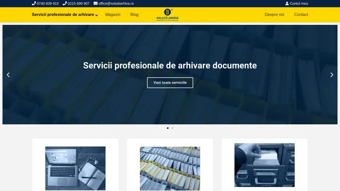 Servicii Profesionale de Arhivare Documente - Solutii Arhiva