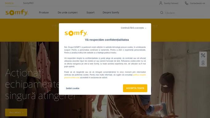 Somfy Romania - Sisteme smart home pentru case automatizate