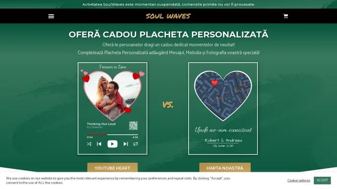 Soul Waves - Placheta Personalizata Spotify cu Poza si Melodia Voastra