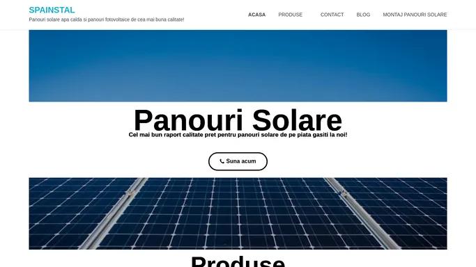 Panouri Solare - Panouri Fotovoltaice - SPAINSTAL - 0724120858