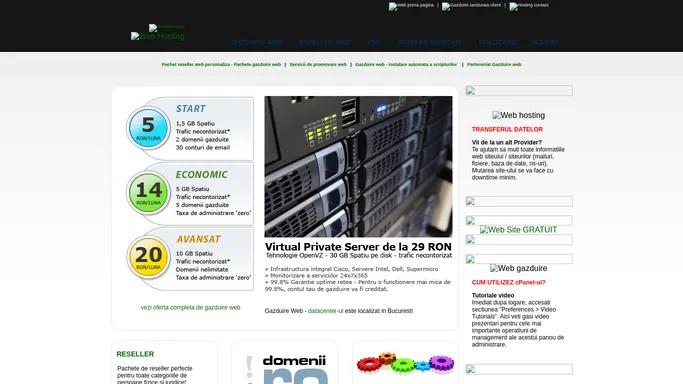 Gazduire web, Servicii de web hosting - spatiu.ro