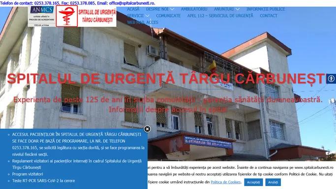 SPITALUL DE URGENTA TARGU CARBUNESTI – Bine ati venit pe site-ul spitalului nostru!