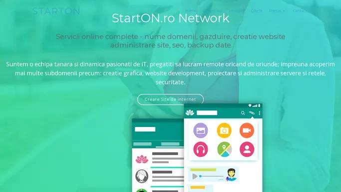 StartON Network, website, gazduire site, seo, backup date, servicii iT
