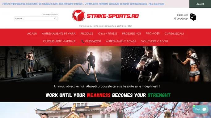 Strike-Sports - Magazin Online echipamente pentru Arte Martiale , Box , MMA, Kickboxing , Fitness si Bodybuilding