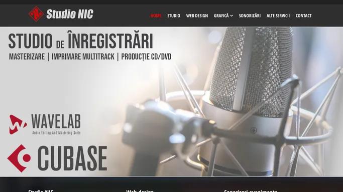 Studio NIC - Inregistrari | Web Design | Sonorizari Evenimente