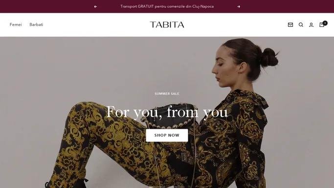 Tabita Outlet: Magazin online haine femei, barbati, copii