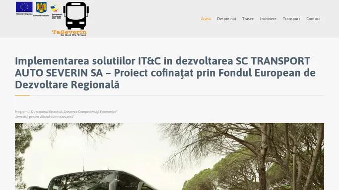 Taseverin – Transport persoane Romania