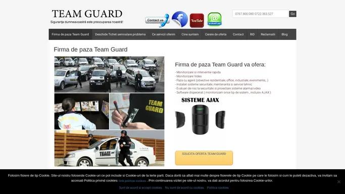 Firma de paza Team Guard – firme de paza din Bucuresti – Ilfov – Firme de paza din Bucuresti