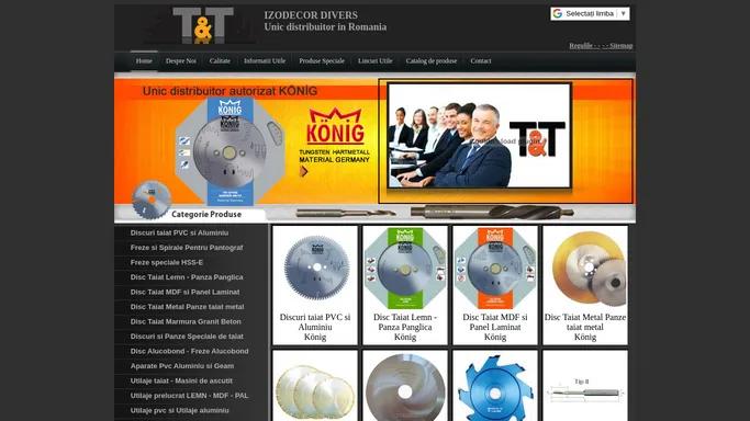 Discuri debitat Konig Disc aluminiu Disc pvc Disc metal Disc lemn Disc marmura Disc beton Disc HSS