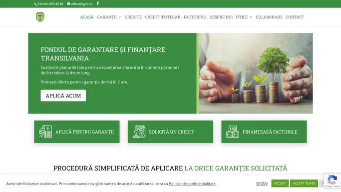 Fondul de Garantare si Finantare Transilvania - Acordare rapida garantii