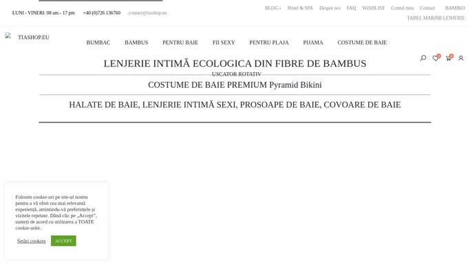 Lenjerie intima ecologica din fibre de bambus • Tiashop.eu