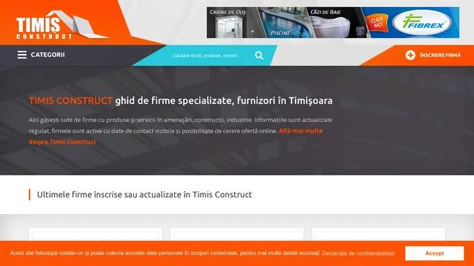 Ghid firme, furnizori in Timisoara | Timis Construct