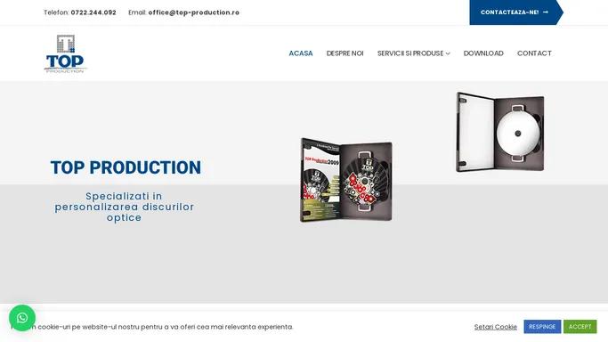 TOP Production - Personalizare CD, DVD, BD - Tipar Digital & Offset