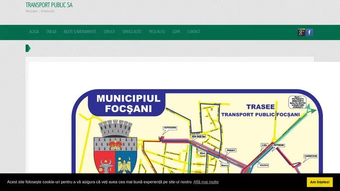 Harta traseelor - Transport Public Focsani
