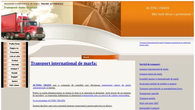 Transport International de marfa - Transport marfa