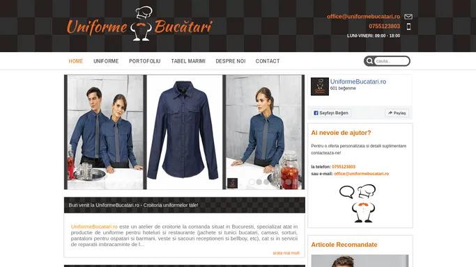 UniformeBucatari - Atelier croitorie uniforme HORECA personalizate broderie