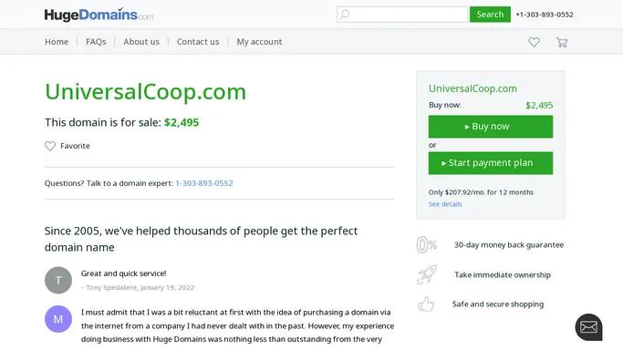 UniversalCoop.com is for sale | HugeDomains