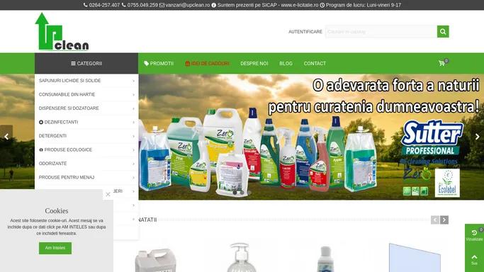 UP Clean - producator, importator si distribuitor de produse pentru curatenie si igiena personala