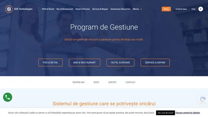 Program de Gestiune Horeca - Software by S2S Tecnologies