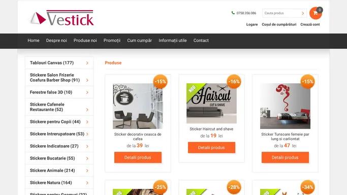 Vestick.ro - Stickere, stickere decorative, autocolante perete, stickere perete, decoratiuni perete