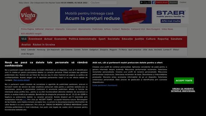 Viata Libera Galati - Cotidian independent - Stiri, Noutati si Informatii on-line din Galati - Viata Libera Galati