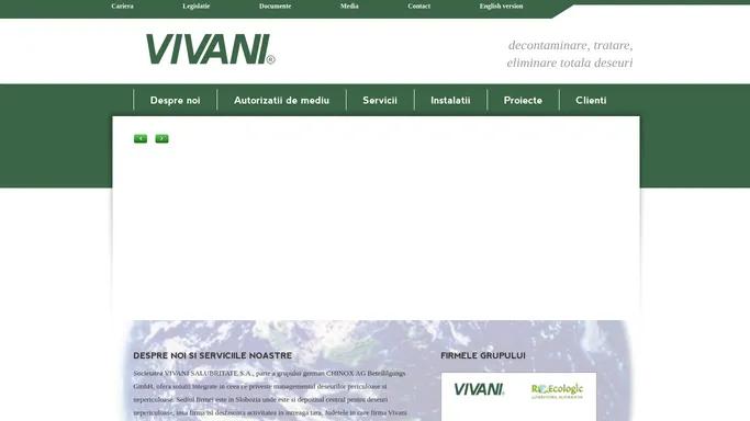 Vivani-Deseuri | decontaminare, tratare, eliminare totala deseuri