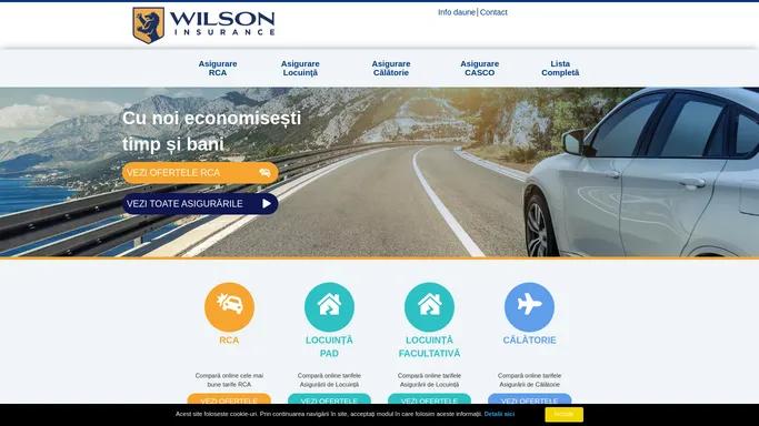 WilsonInsurance.ro - Broker Asigurari Online RCA, CASCO, Locuinta, Calatorie