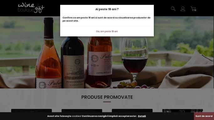 Wine Gift Boutique, Selectie de vinuri autohtone si internationale recomandate de somelieri