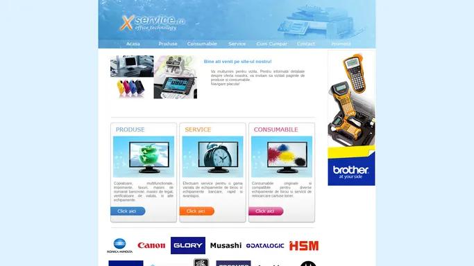 X SERVICE - Copiatoare, Multifunctionale, Faxuri, Consumabile, Masini numarat bancnote, Verificatoare valuta